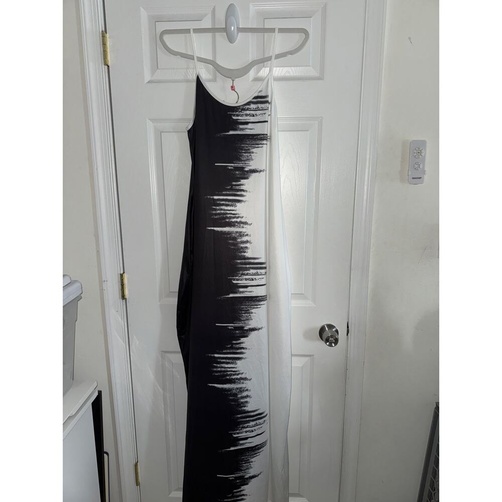 Maxi Summer Dress Black and White size M - Picture 2 of 6